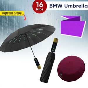 LED Light Umbrella 16 Ribs Auto Open - Premium Green